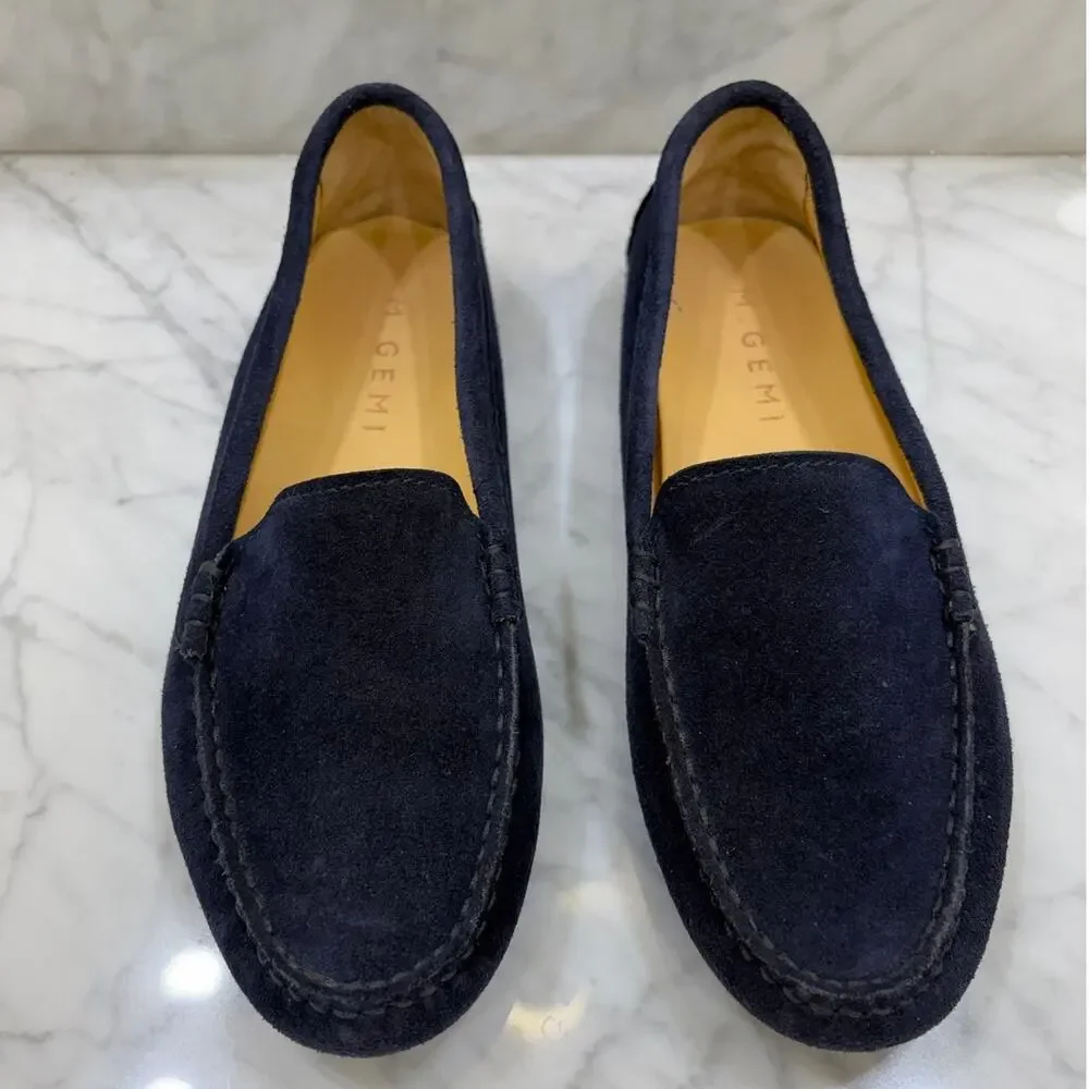 M. Gemi The Feliz Blue Suede Moccasin Loafers
